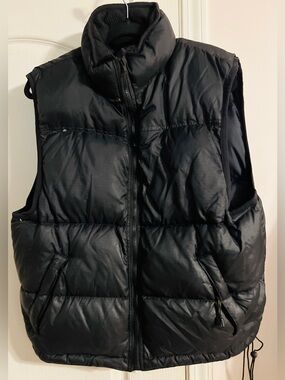 Vintage White Sierra Duck Down Black Vest